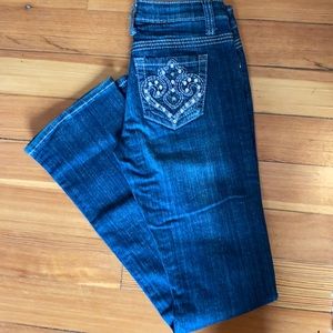 Zipper Premium Crystal flare jeans